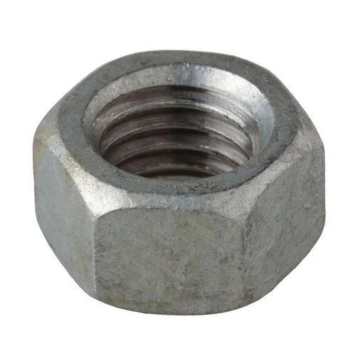 Silver Mild Steel Hex Nuts