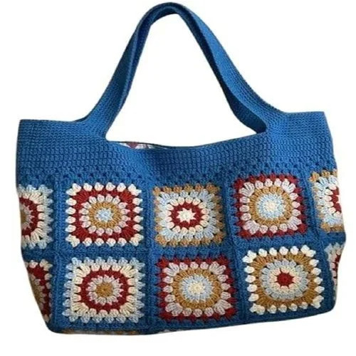 Square Pattern Crochet Handbags
