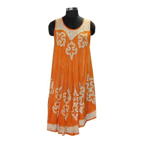 Stylish Umbrella Dress - Rayon Fabric, Sizes S-XXXL, Orange | Anti Wrinkle, Breathable, Lightweight, Quick Dry, Machine Washable