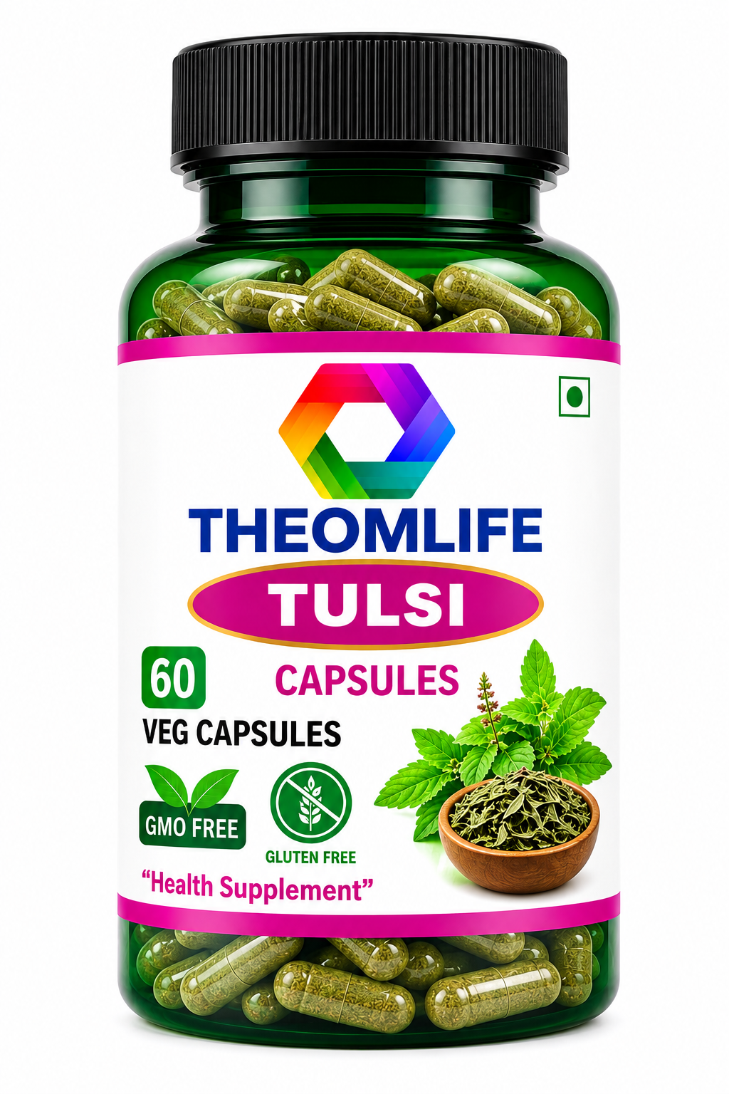 Theomlife Tulsi Capsules - Age Group: For Adults