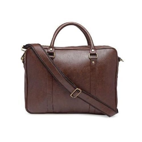 Unisex Brown Solid Laptop Bag
