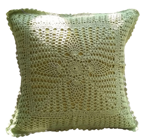 12x12 Golden Oilve Full Lace Cushion Cover