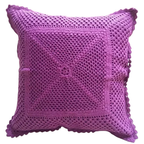 16x16 Violet Full Lace Cushion Cover