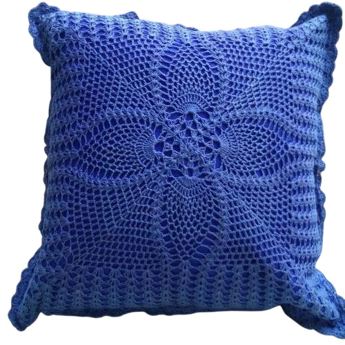 18x18 Blue Full Lace Cushion Cover