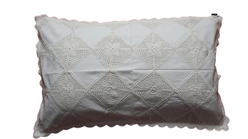 20x30 Inch Linen Lace White Pillow Cover
