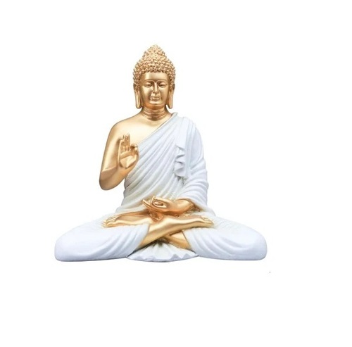 Buddha Statue Marble dust Buddha Statue of Resin 15 inch