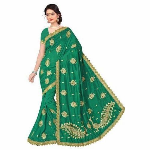 Ladies Embroidered Indian Saree