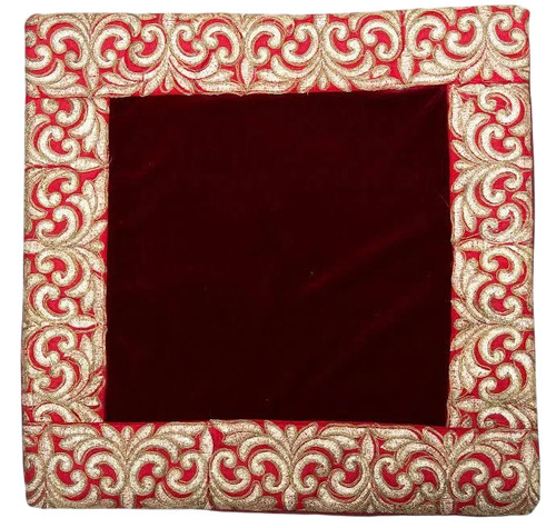 Red Solid 16x16 Velvet Cushion Covers