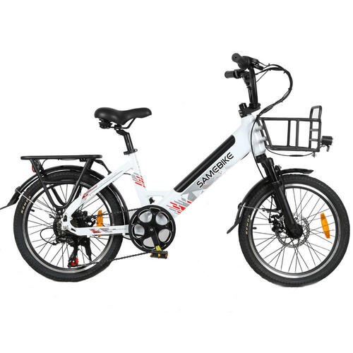 SAMEBIKE 20-Inch 7 Speeds 250W City E-Bike Folding Electric Hybrid Comfortable 36V/7.8Ah Ebike