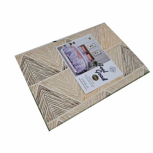 Striped Print Queen Size Cotton Bed Sheet