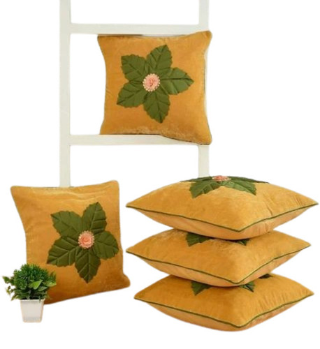 Velvet Embroidery Square Cushion Cover