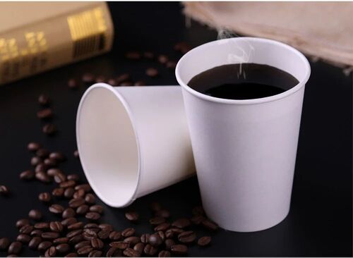 White Plain Disposable Tea Paper Cup