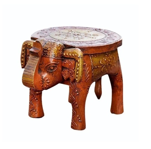 Wooden Handicraft Elephant Stool