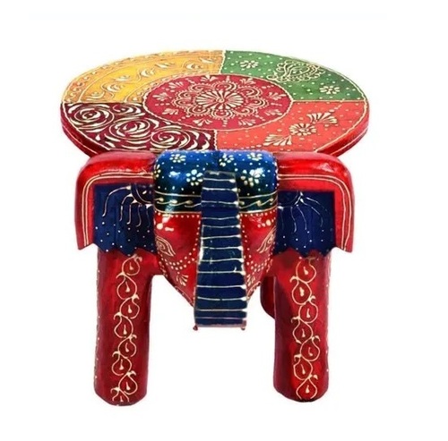 Wooden Rajasthani Elephant Stool