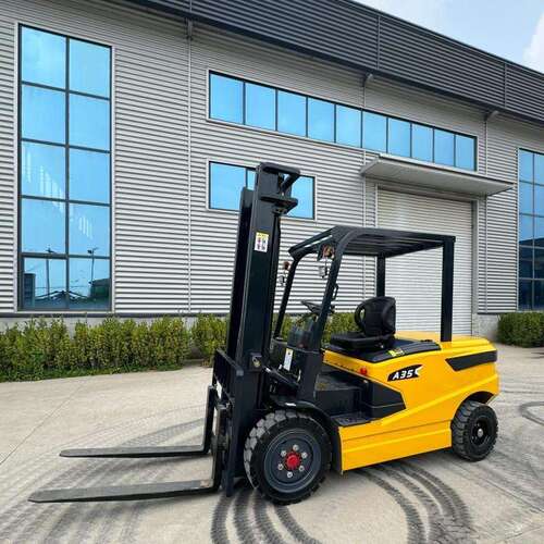Zhuosa CPD-35 Electric Forklift with Lithium-Ion Battery Hydraulic Side Shifter Solid Tires-Rough Terrain Use