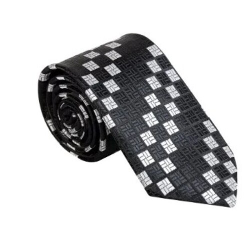 Black Party Wear Neck Tie For Mens
