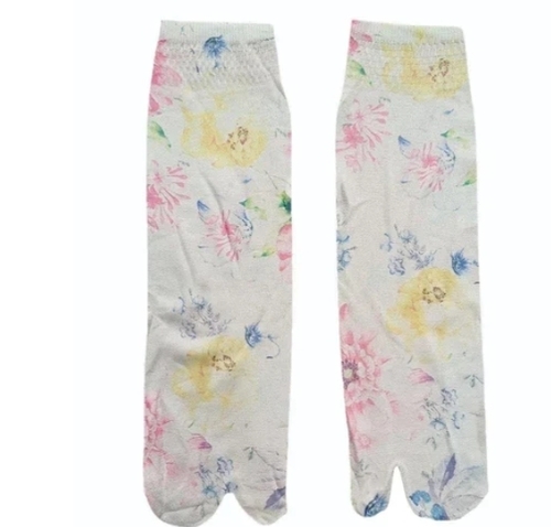 Ladies Nylon Floral Printed Socks
