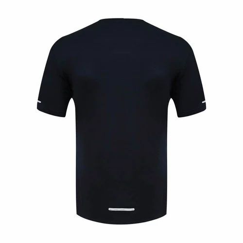 Men Round Neck Blue T Shirt