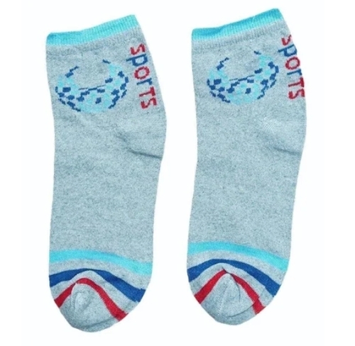 Men Sports Cotton Ankle Socks - Color: Black