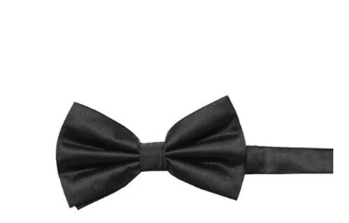 Mens Plain Silk Bow Tie