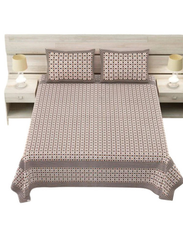 Multicolor King Size Cotton Bedsheet