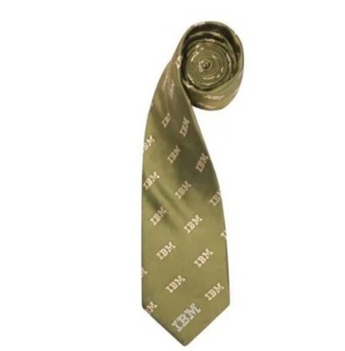 Olive Office Printed Necktie