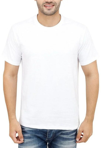 Polyester Mens Plain Round Neck T-Shirts