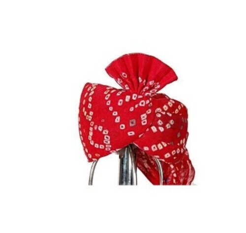 Rajasthani Turban For Barati - Custom Size, Red | Lightweight, Smooth Texture, Easy To Wash
