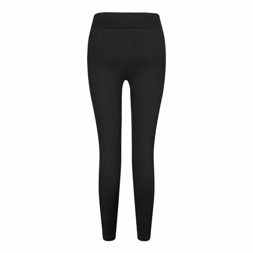 Women Black Color Leggings - 89% Polyester 11% Spandex, XXL, Slim Fit | Breathable, Anti UV, Quick Dry, Machine Wash