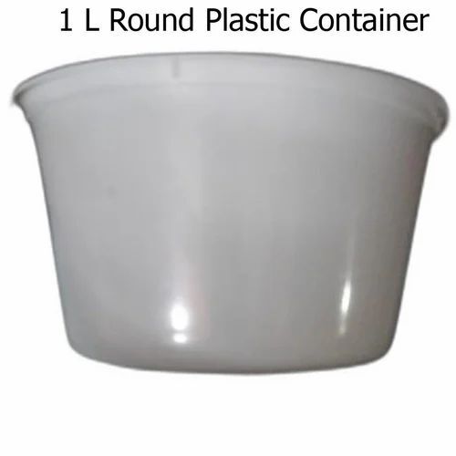 1 L Round Plastic Container