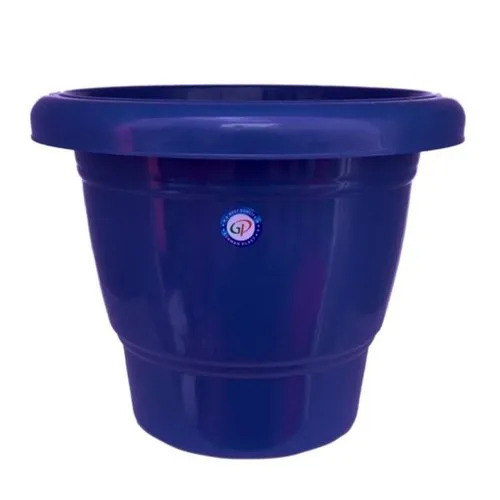 Blue Plastic Delux Flower Pot