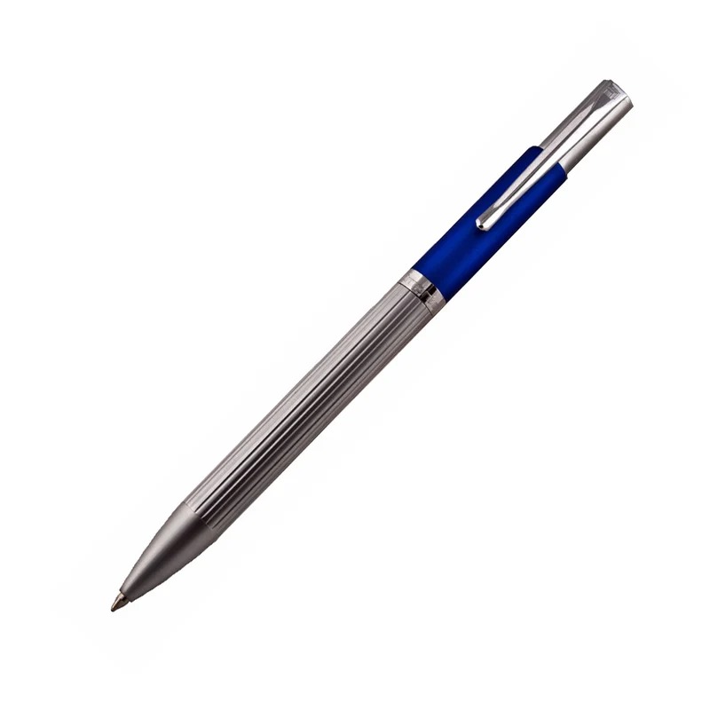 Emonte Diversite Matte Blue Laquer Ct Ballpoint Pen - Body Material: Metal