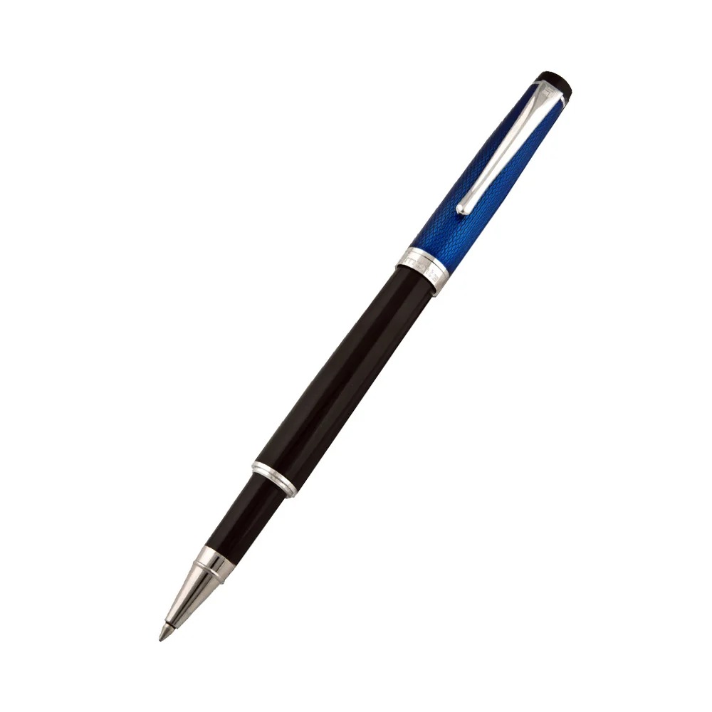 Emonte Sarkozy Translucent Blue Laquer Ct Rollerball Pen
