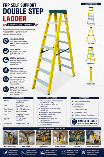 Fiberglass Self Support Step Ladder