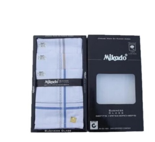 Gents White Handkerchief