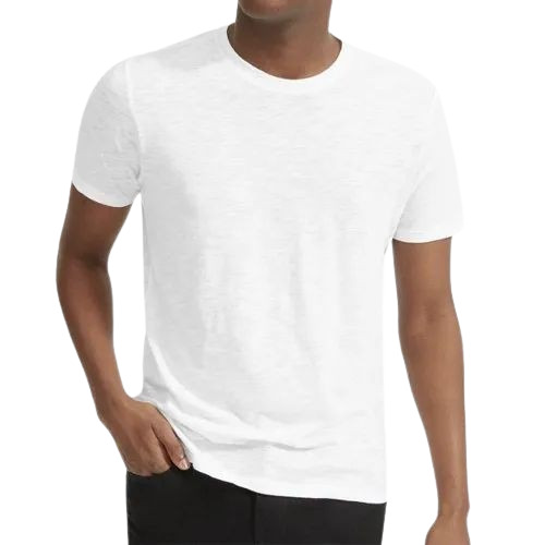 Men Round Neck Plain T Shirt