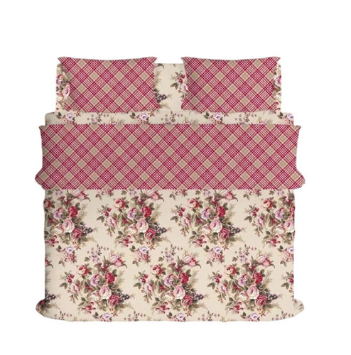 Multicolor Polycotton Printed King Size Bed Sheet Set