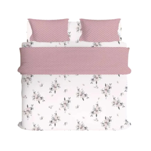 Polycotton Printed King Size Bed Sheet Set