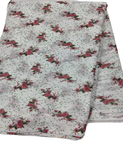 Printed White Polyester Fabrics