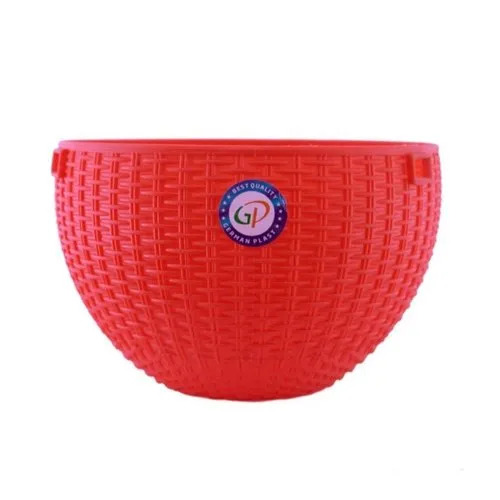 Red Plastic Hanging Pot