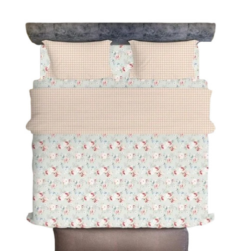 Super Soft Polycotton Printed King Size Bed Sheet Set With Pillow Covers