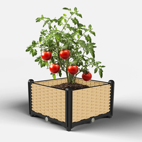 15 Inch Shera Urban Beige Garden Big Tray Planter