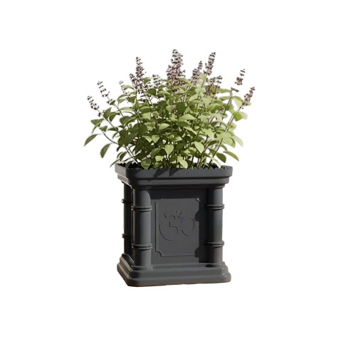6 Inch Grey Color Tulsi Planter