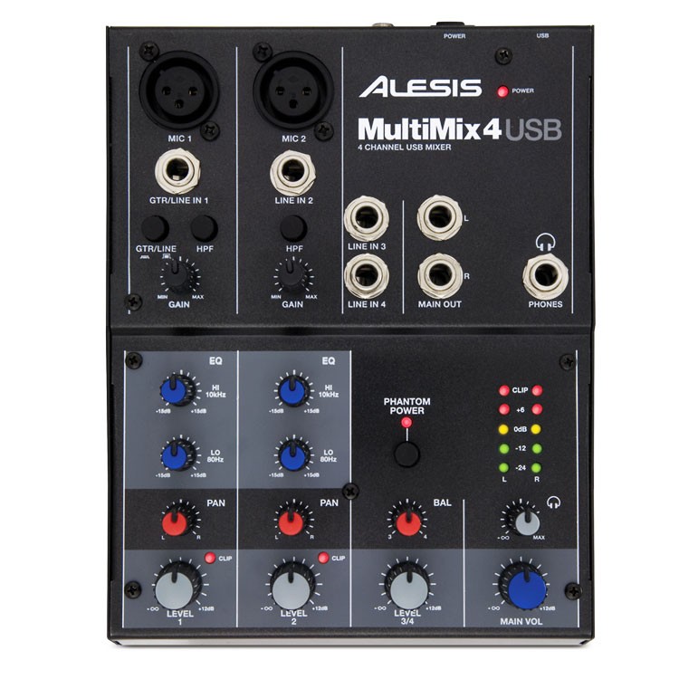 Alesis Multimix 4 Usb Four Channel USB Mixer