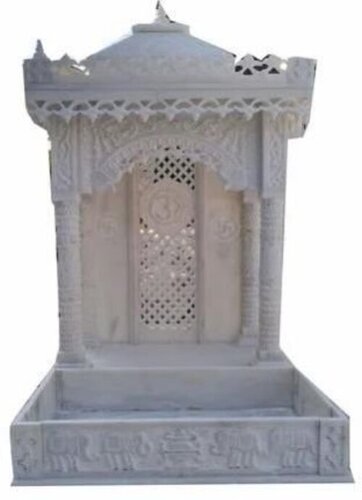 Indoor White Indian Marble Temple - Design Type: Standard