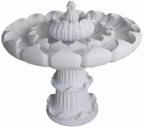 Outdoor White Marble Fountain