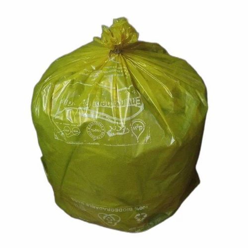 Yellow Printed Plastic Garbage Bag