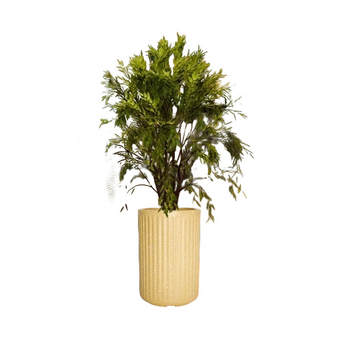 1812 Inch FOX B KIA RD TALL Beige FRP Round Planter