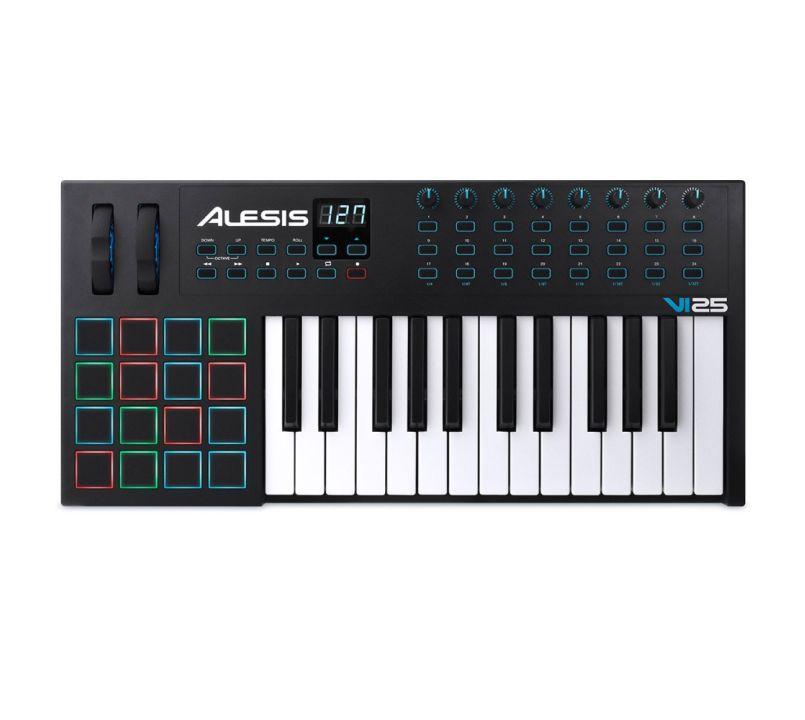 Alesis Vi25 Advanced 25 Key Usb Midi Drum Pad And Keyboard Controller