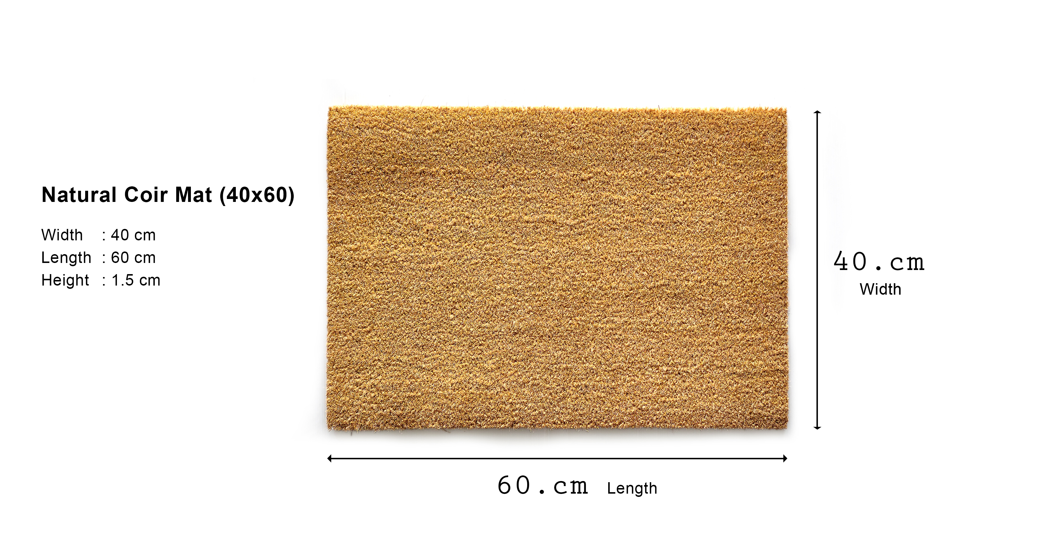 Coir Door Mat - Back Material: Anti-slip Latex